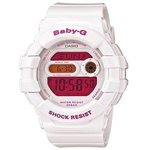 Image of Casio Baby-G hvid resin med stål quartz multifunktion Dame ur, model BGD-140-7BER